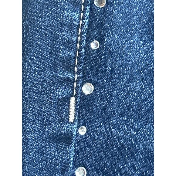 Lane Bryant Jeans 26 Capri Mid Rise Pedal NEW Signature Magic Waist Rhinestone - Picture 6 of 15